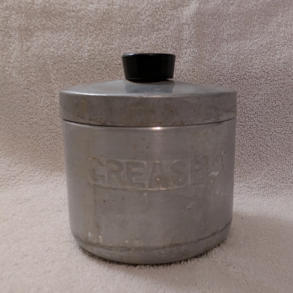 Aluminum Canisters 4 Pc MCM Vintage Embossed Nesting Sugar Coffee Tea Grease - Picture 12 of 16